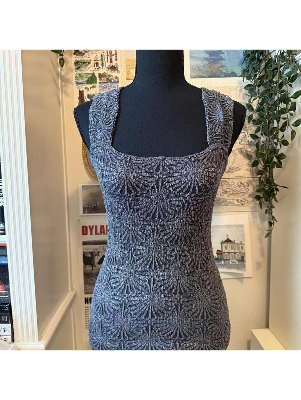 Intimately Free People Charcoal Love Letter Textured Cami Tank